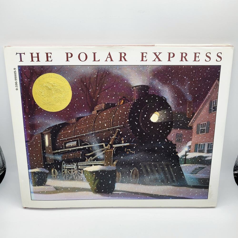 Vtg The Polar Express Book with The Caldecott Medal Trumpet Special Edition EUC